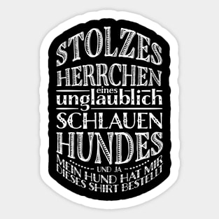 Stolzes Herrchen Sticker